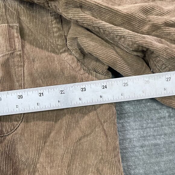 Y2K Abercrombie & Fitch Button Down Shirt Men M Corduroy Shacket Brown Oversized - Picture 7 of 11